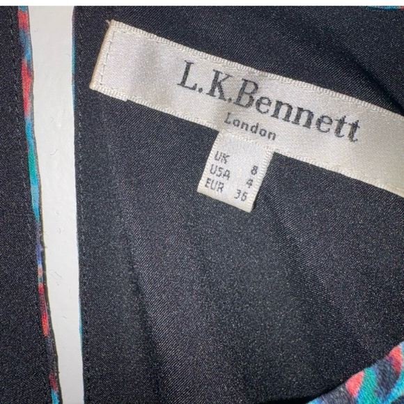 L.K. Bennett Addison Dress in Purple/Blue - ASO Kate Middleton - UK8/US4 - Picture 3 of 5